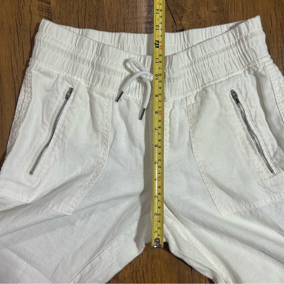 Athleta White Cabo Linen Wide Leg Pants 4P NWOT - Picture 11 of 16